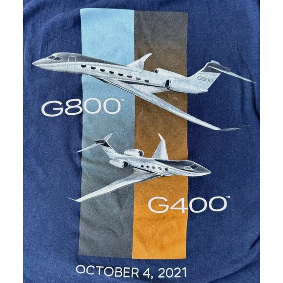 Gulfstream T Shirt Medium ? Future Landed G400 G800 Pilot Aviation Jet Airplane - Picture 1 of 12